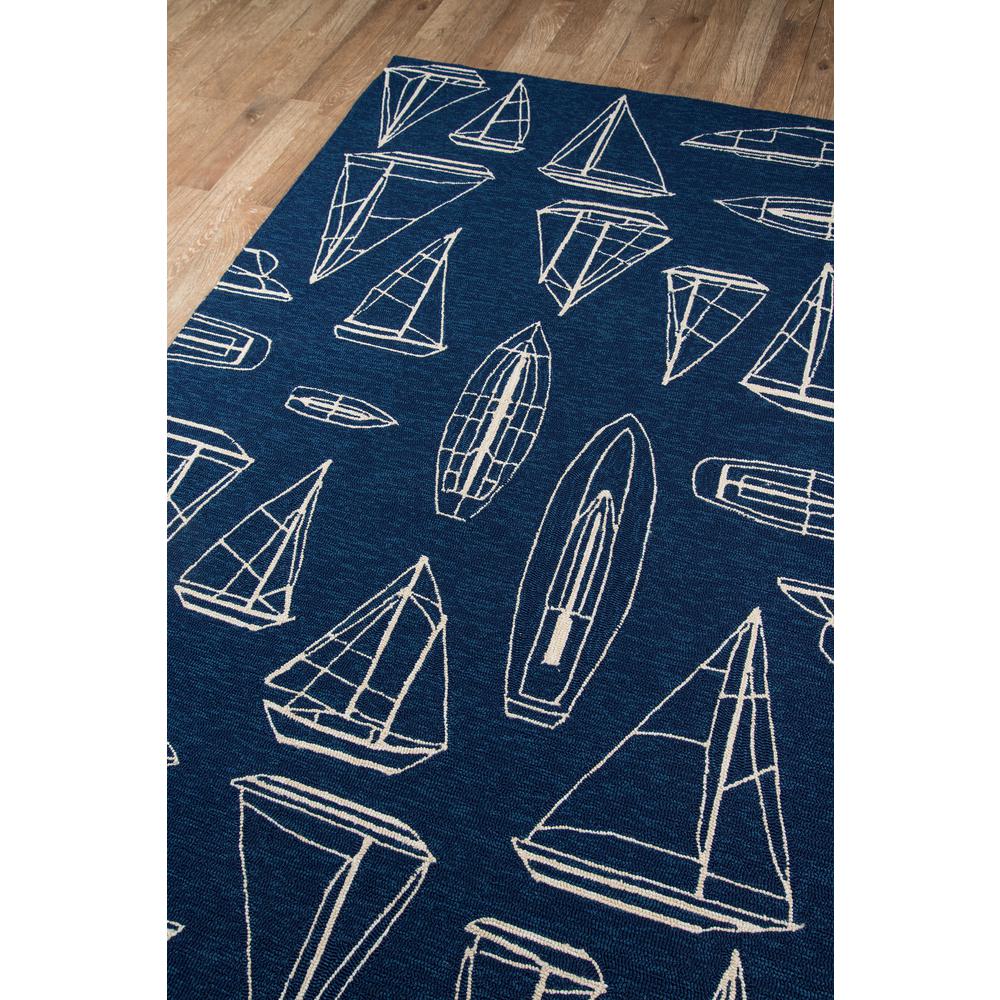 Casual Rectangle Area Rug, Navy, 5' X 8'. Picture 2
