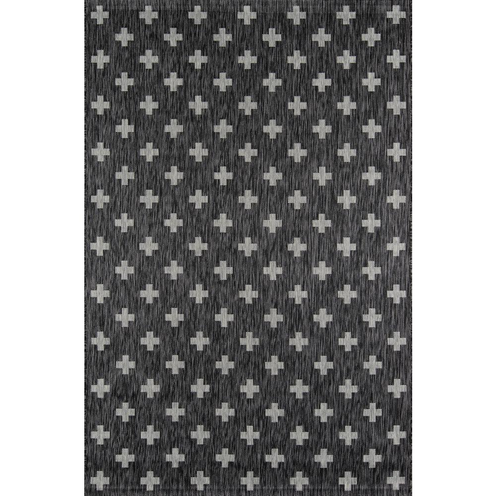Contemporary Runner Area Rug, Charcoal, 2'7" X 7'6" Runner. Picture 1
