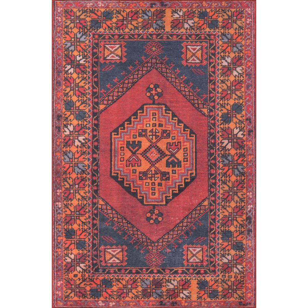 Traditional Rectangle Area Rug, Red, 5' X 7'6". Picture 1