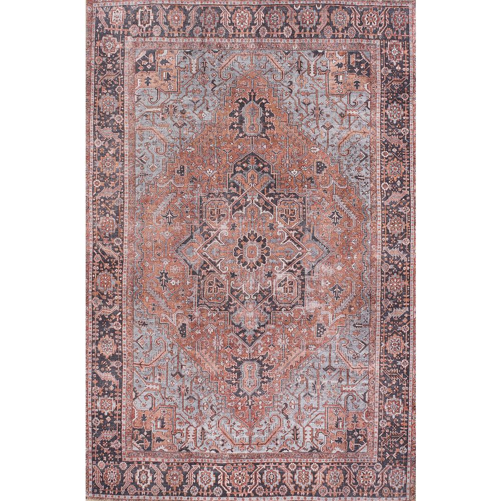 Traditional Runner Area Rug, Copper, 2'3" X 7'6" Runner. Picture 1