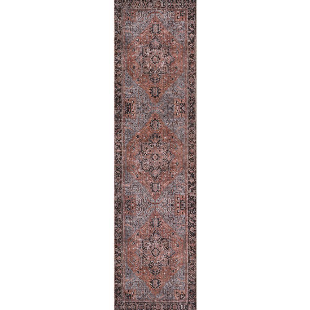 Traditional Runner Area Rug, Copper, 2'3" X 7'6" Runner. Picture 5