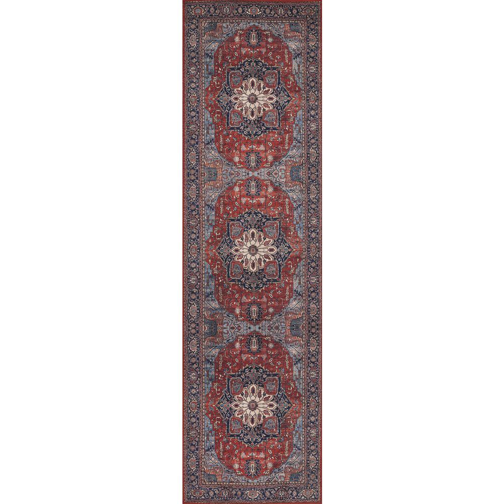 Traditional Runner Area Rug, Red, 2'3" X 7'6" Runner. Picture 5