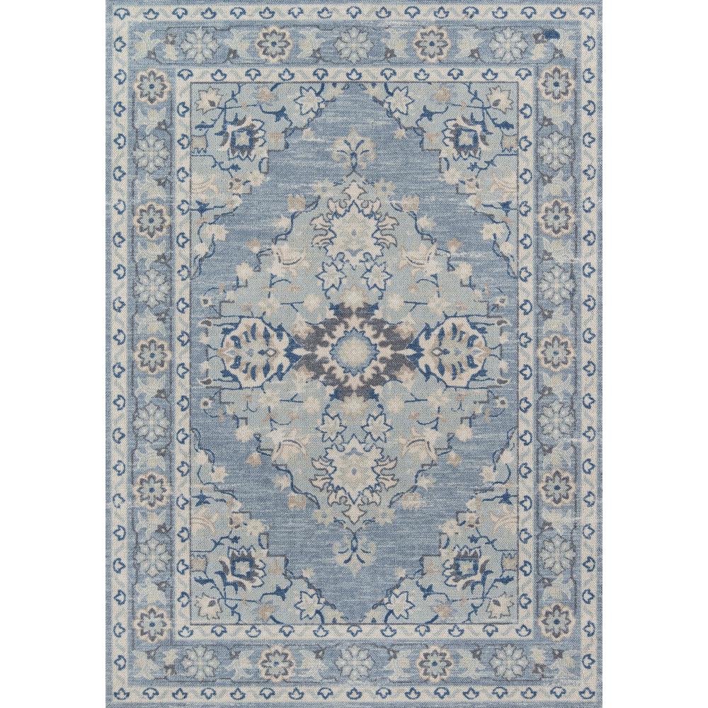 Traditional Rectangle Area Rug, Blue, 5'3" X 7'6". Picture 1