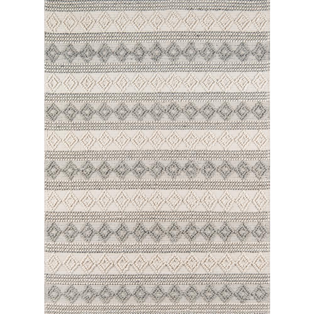 Contemporary Rectangle Area Rug, Ivory, 5' X 7'. Picture 1