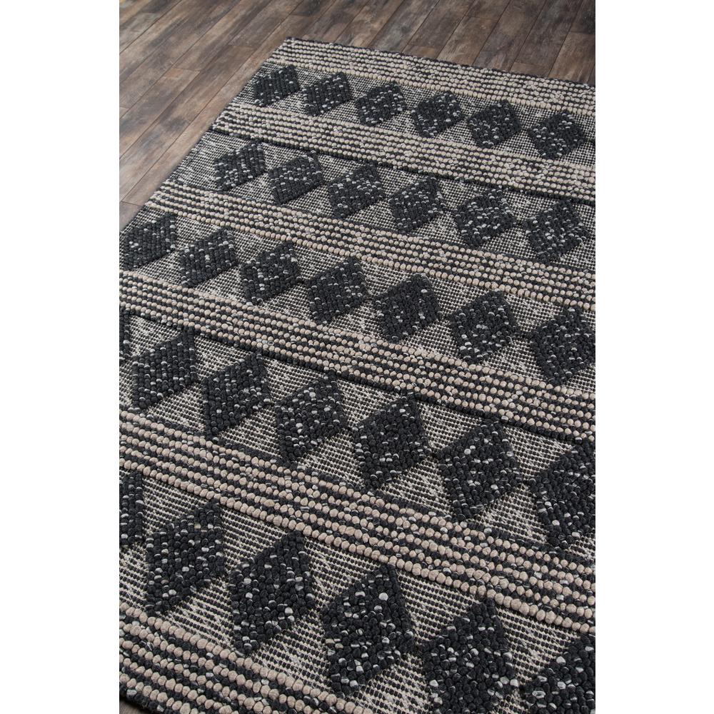Contemporary Rectangle Area Rug, Charcoal, 5' X 7'. Picture 2
