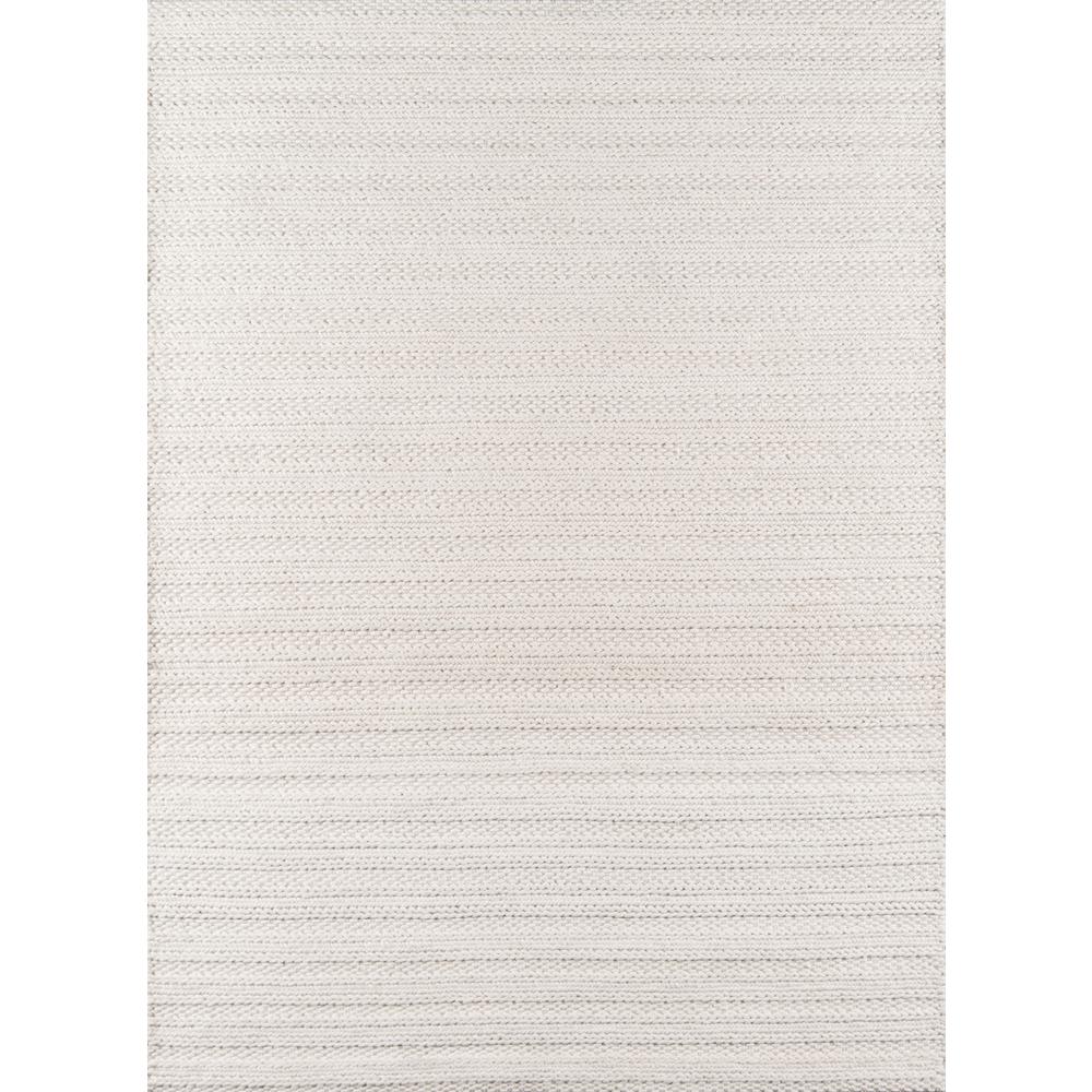 Contemporary Rectangle Area Rug, Ivory, 5' X 7'. Picture 1