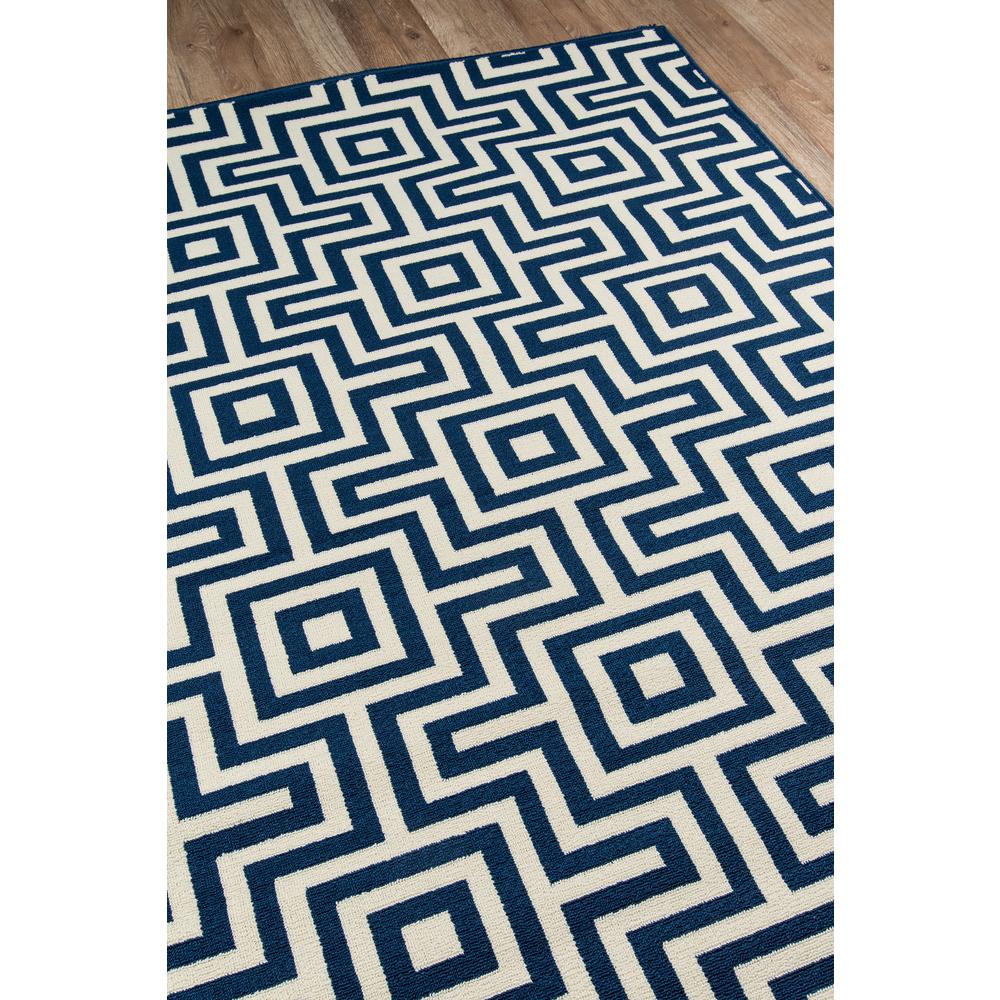 Contemporary Rectangle Area Rug, Navy, 3'11" X 5'7". Picture 2