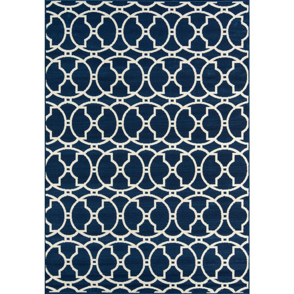 Baja Area Rug, Navy, 3'11" X 5'7". The main picture.