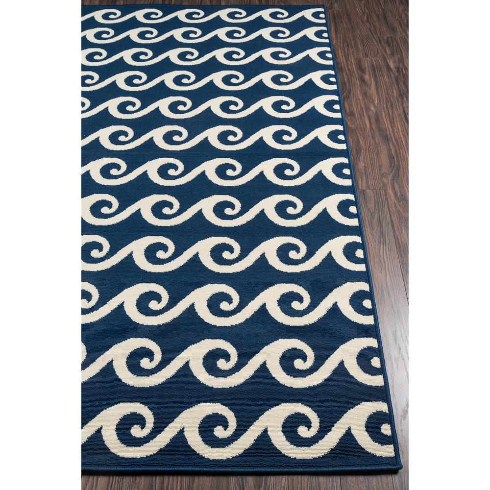 Contemporary Rectangle Area Rug, Navy, 3'11" X 5'7". Picture 2