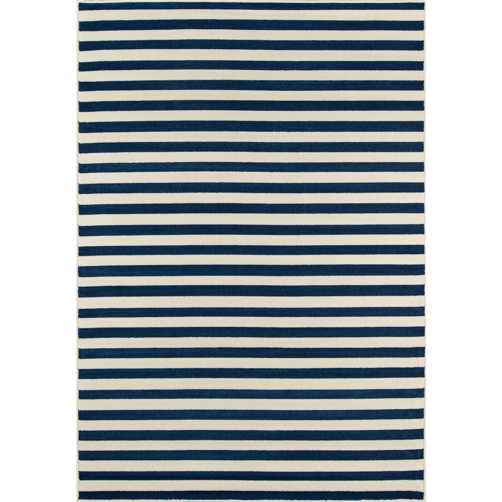 Contemporary Rectangle Area Rug, Navy, 3'11" X 5'7". Picture 1
