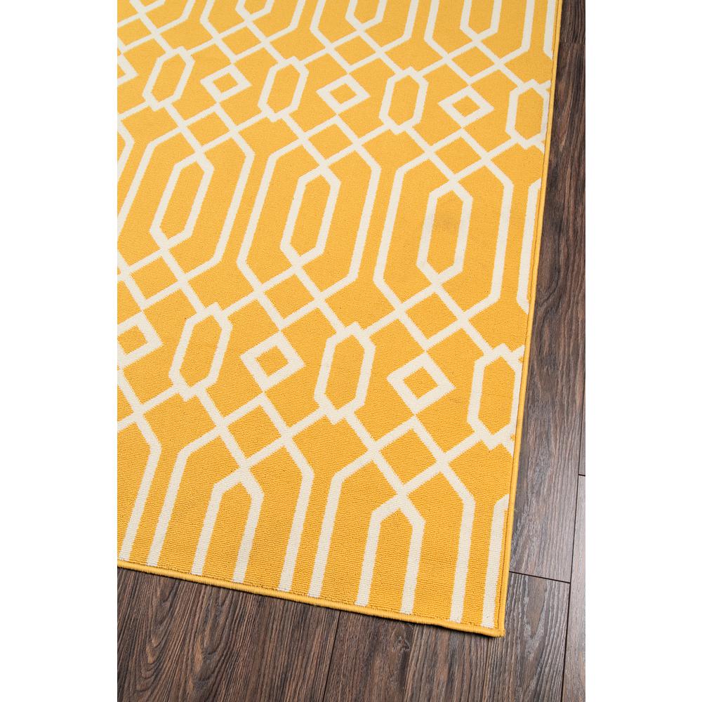 Contemporary Rectangle Area Rug, Yellow, 3'11" X 5'7". Picture 2