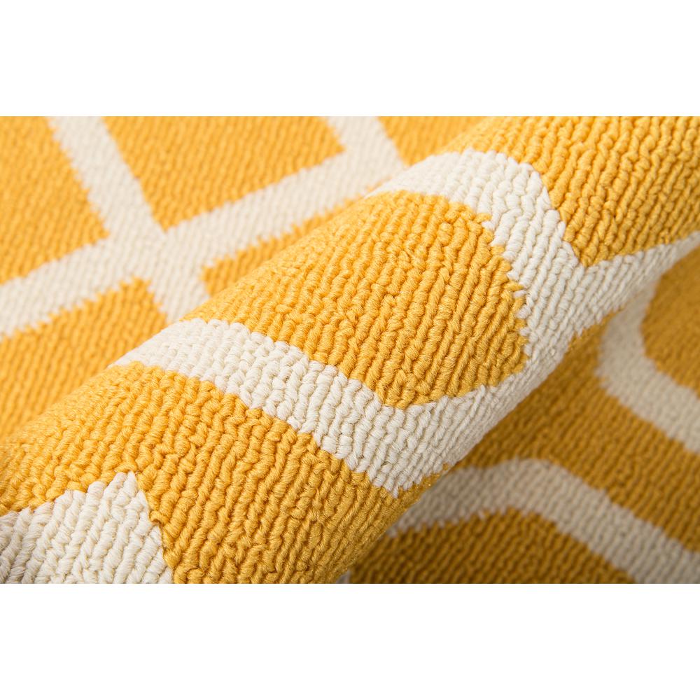 Contemporary Rectangle Area Rug, Yellow, 3'11" X 5'7". Picture 4