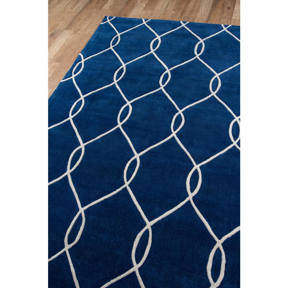 Contemporary Rectangle Area Rug, Navy, 5' X 7'6". Picture 2