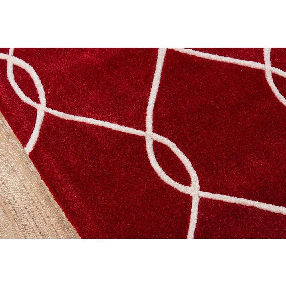 Contemporary Rectangle Area Rug, Red, 5' X 7'6". Picture 3