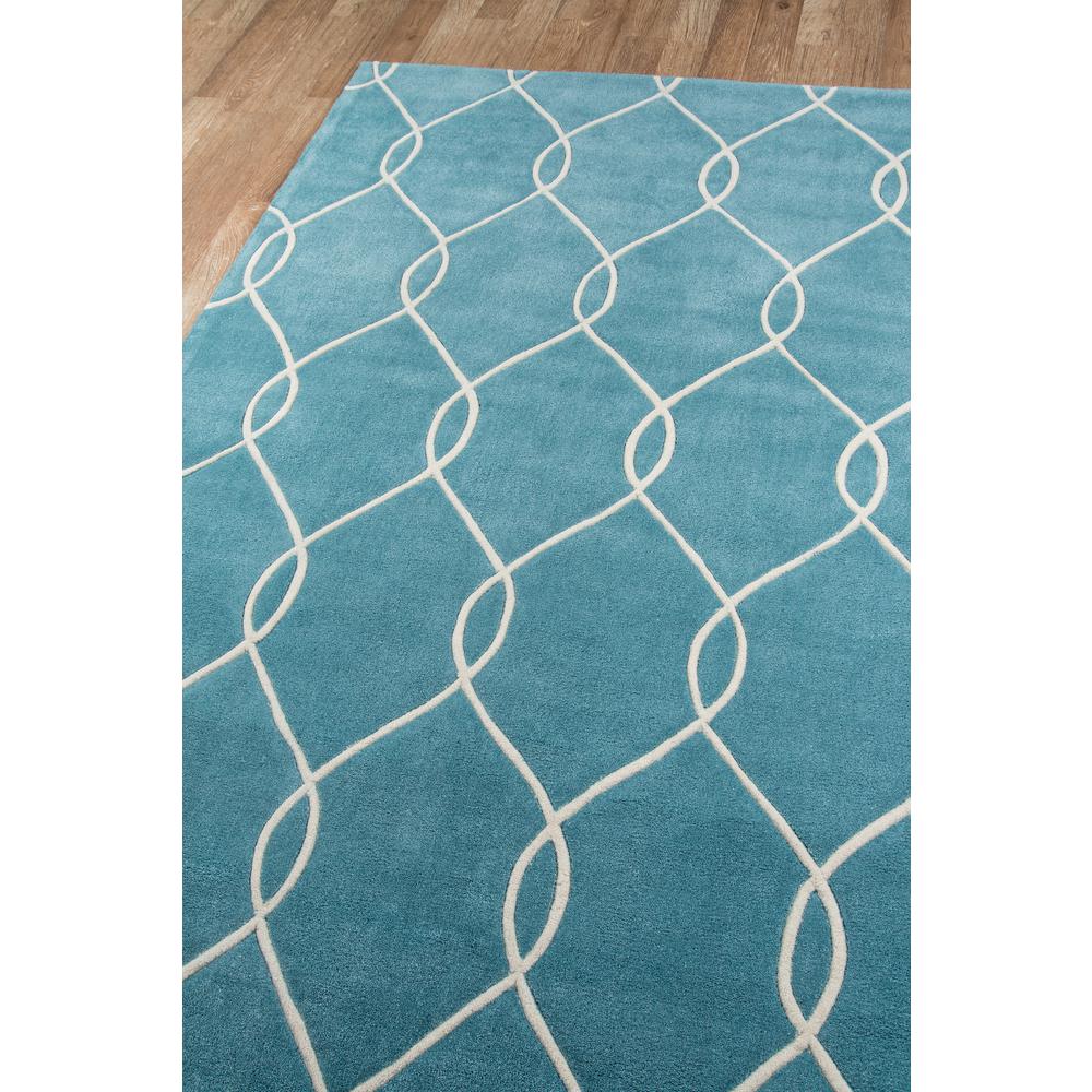 Contemporary Rectangle Area Rug, Teal, 5' X 7'6". Picture 2
