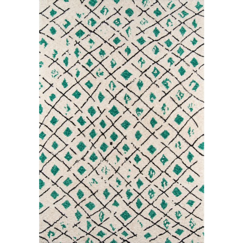 Modern Rectangle Area Rug, Green, 7'6" X 9'6". Picture 1