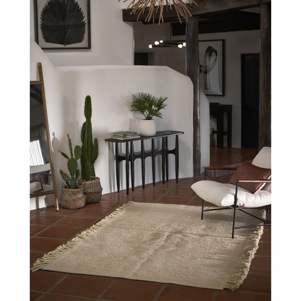 Contemporary Rectangle Area Rug, Ivory, 6'6" X 9'. Picture 11
