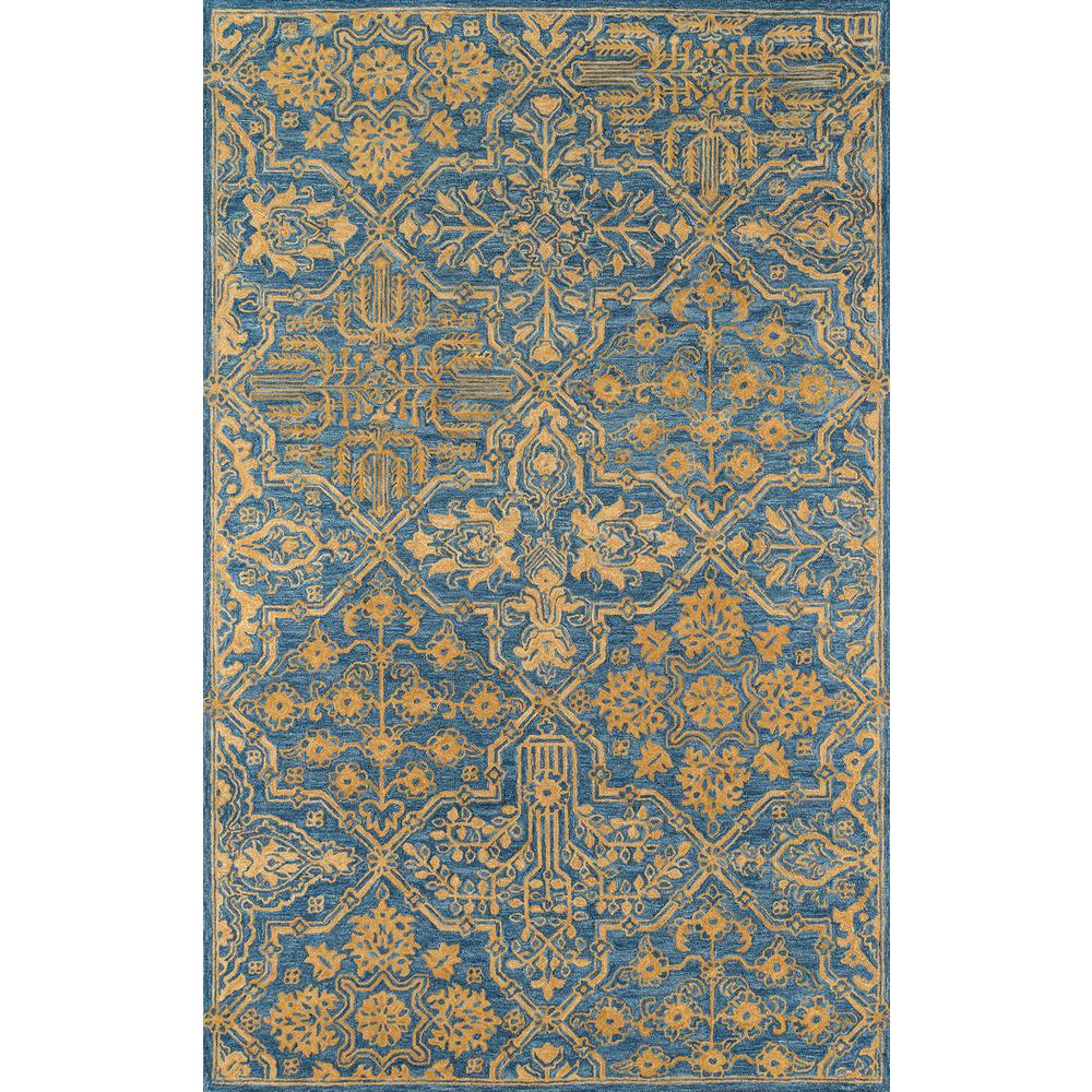 Traditional Rectangle Area Rug, Blue, 5' X 8'. Picture 1