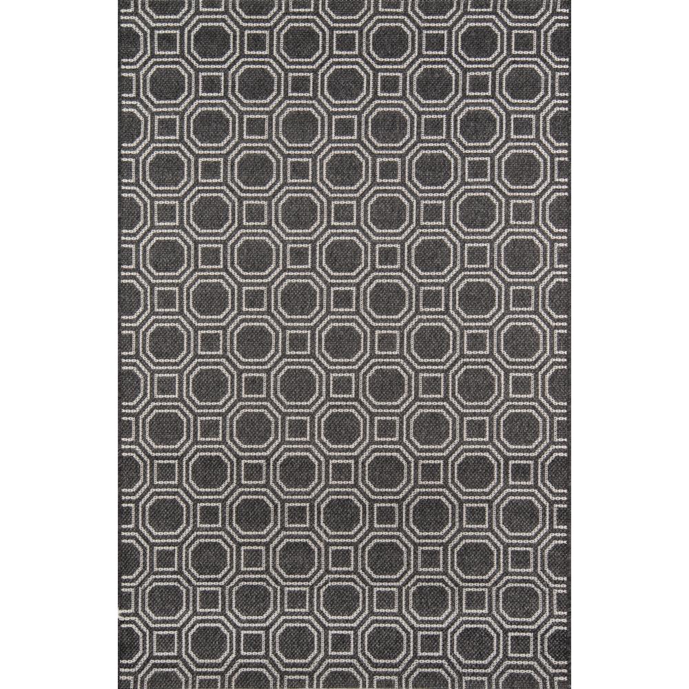 Contemporary Runner Area Rug, Charcoal, 2'7" X 7'6" Runner. Picture 1