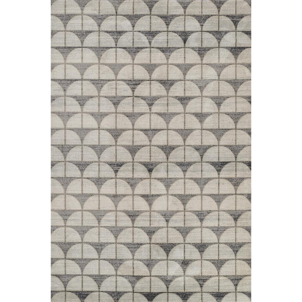 Contemporary Rectangle Area Rug, Charcoal, 5'1" X 7'7". Picture 1