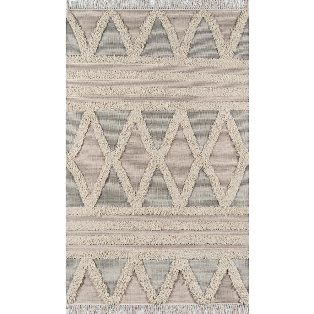 Contemporary Rectangle Area Rug, Beige, 5' X 7'. Picture 1