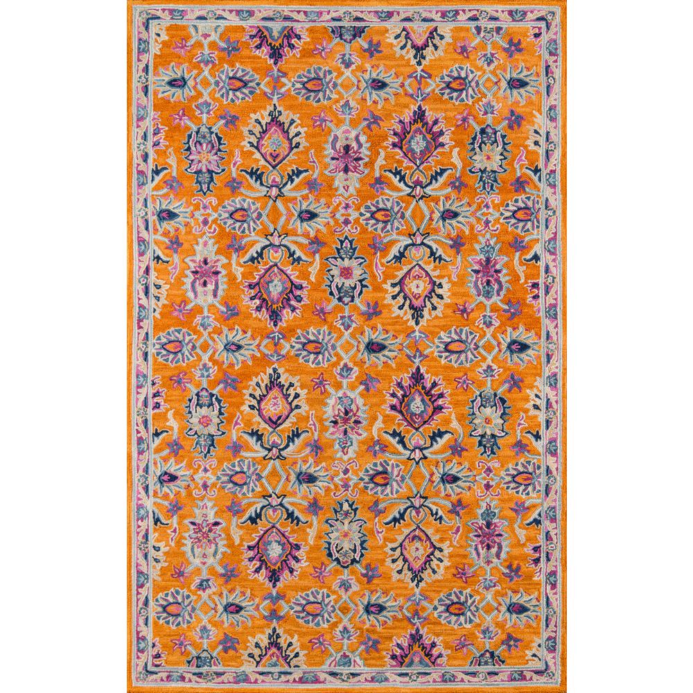 Traditional Rectangle Area Rug, Orange, 5' X 8'. Picture 1