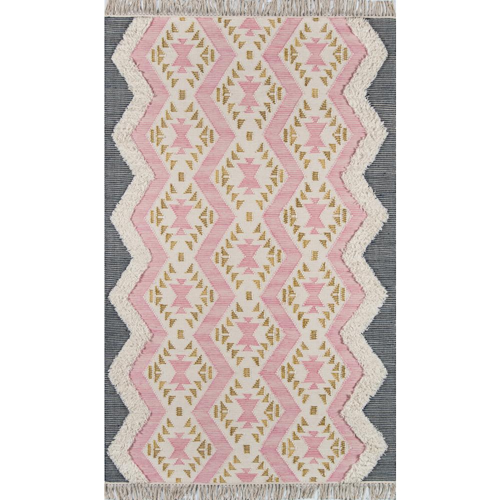 Contemporary Rectangle Area Rug, Pink, 5' X 7'. Picture 1