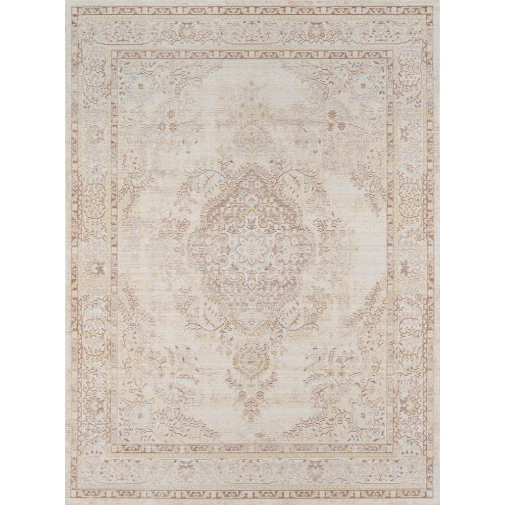 Traditional Rectangle Area Rug, Ivory, 5'3" X 7'3". Picture 1