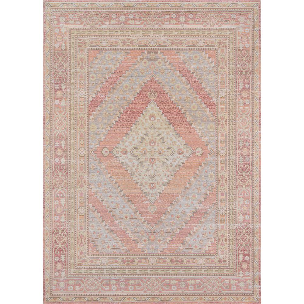 Traditional Rectangle Area Rug, Pink, 5'3" X 7'3". Picture 1