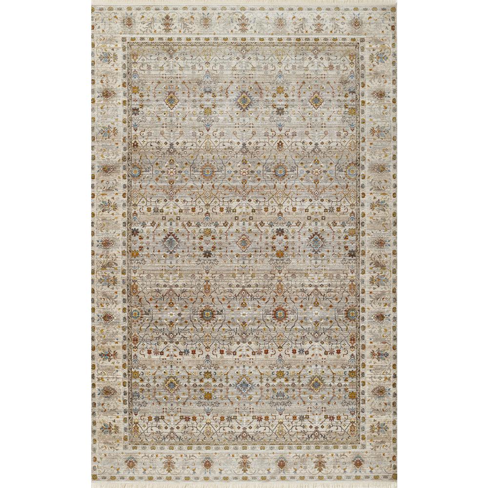 Traditional Rectangle Area Rug, Grey, 3' X 5'. Picture 1