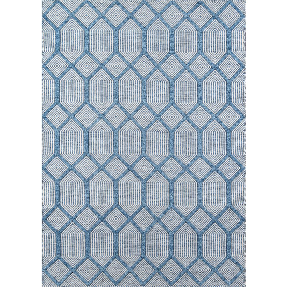 Contemporary Rectangle Area Rug, Blue, 7'6" X 9'6". Picture 1