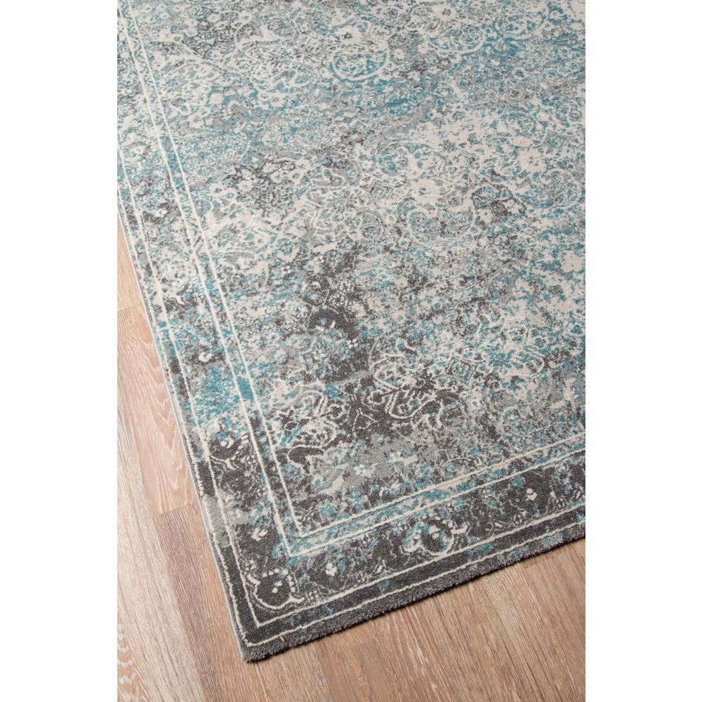 Transitional Rectangle Area Rug, Turquoise, 5'3" X 7'6". Picture 2