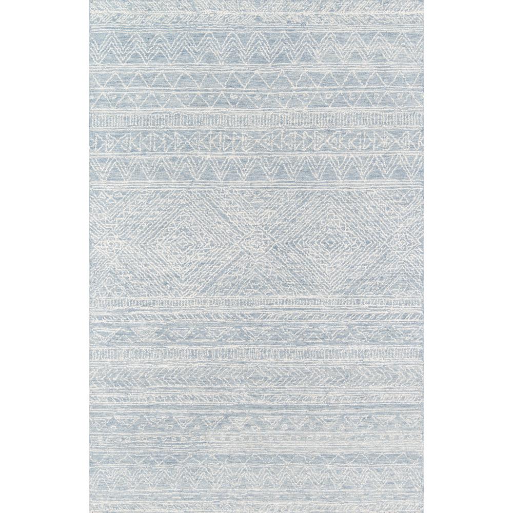 Contemporary Rectangle Area Rug, Light Blue, 5' X 8'. Picture 1