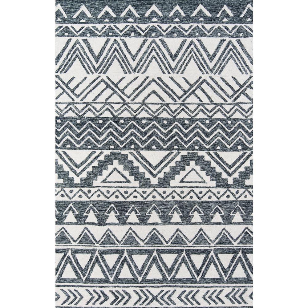 Contemporary Rectangle Area Rug, Charcoal, 5' X 8'. Picture 1