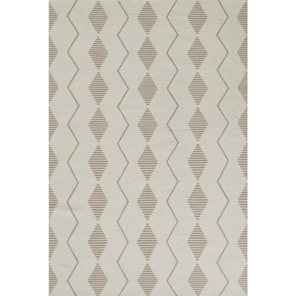 Contemporary Rectangle Area Rug, Ivory, 3'6" X 5'6". Picture 1