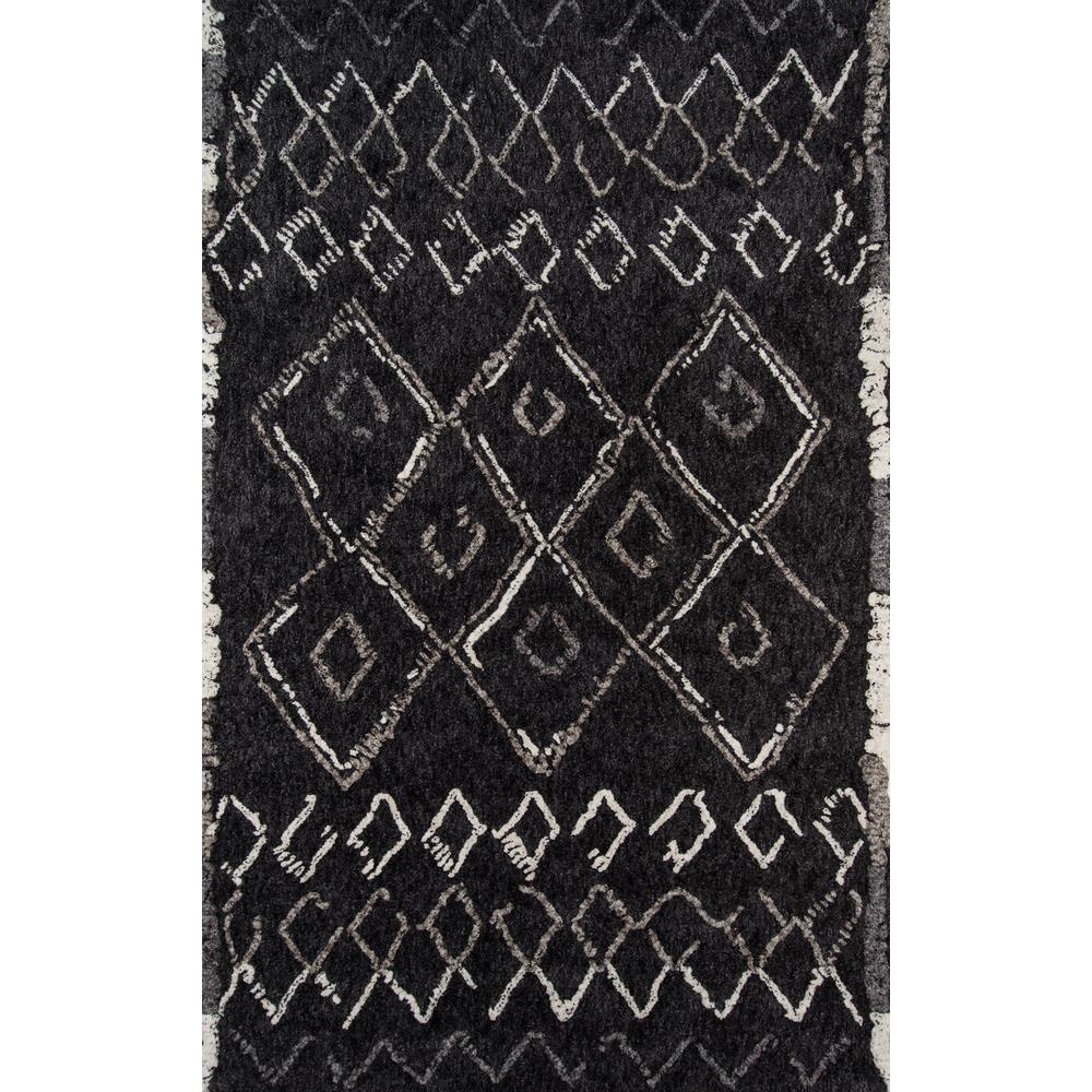 Contemporary Rectangle Area Rug, Black, 5' X 7'6". Picture 1