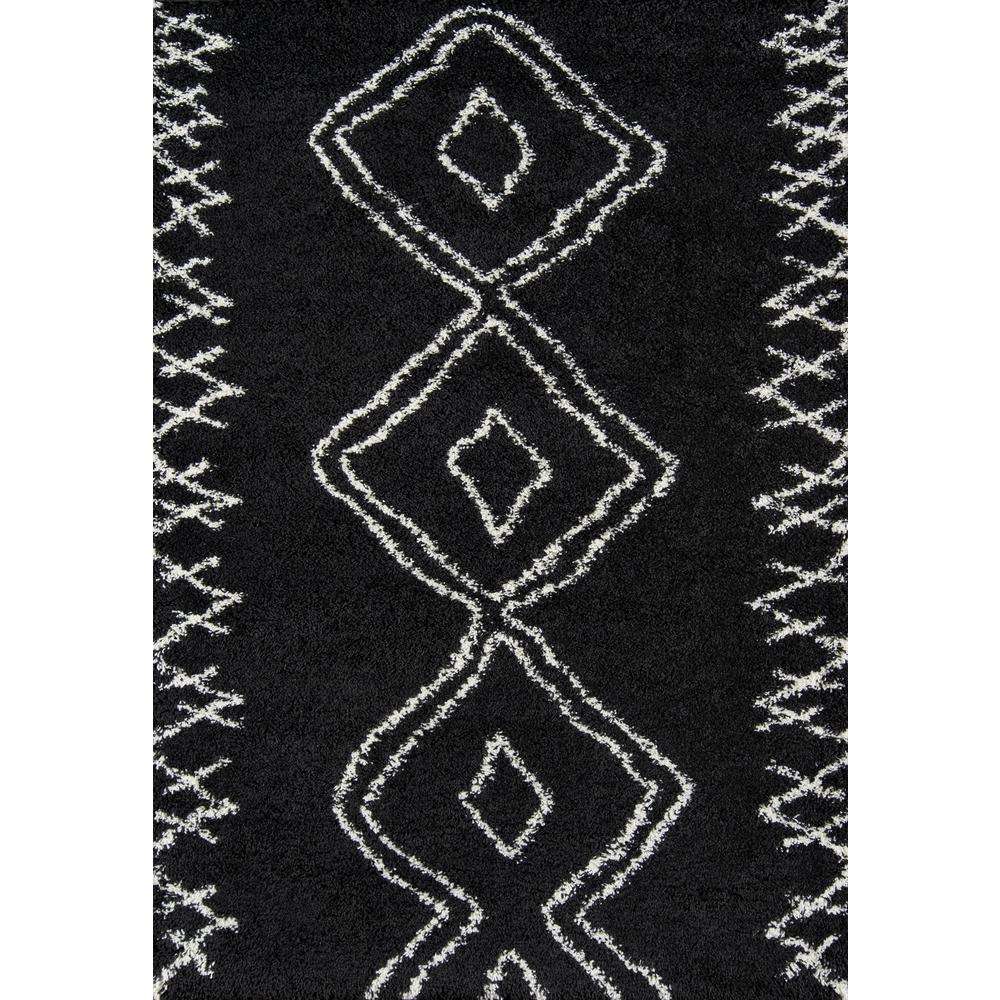Contemporary Rectangle Area Rug, Black, 5'3" X 7'6". Picture 1