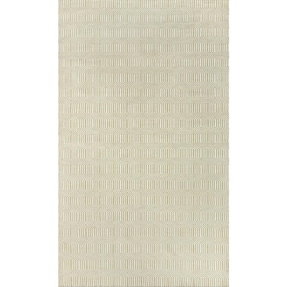 Contemporary Rectangle Area Rug, Green, 5' X 7'6". Picture 1