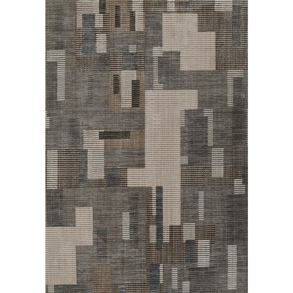 Contemporary Rectangle Area Rug, Grey, 5'3" X 7'6". Picture 1