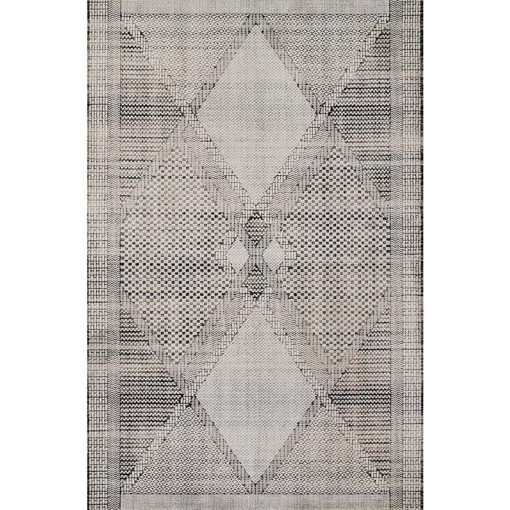 Contemporary Rectangle Area Rug, Ivory, 5'3" X 7'6". Picture 1