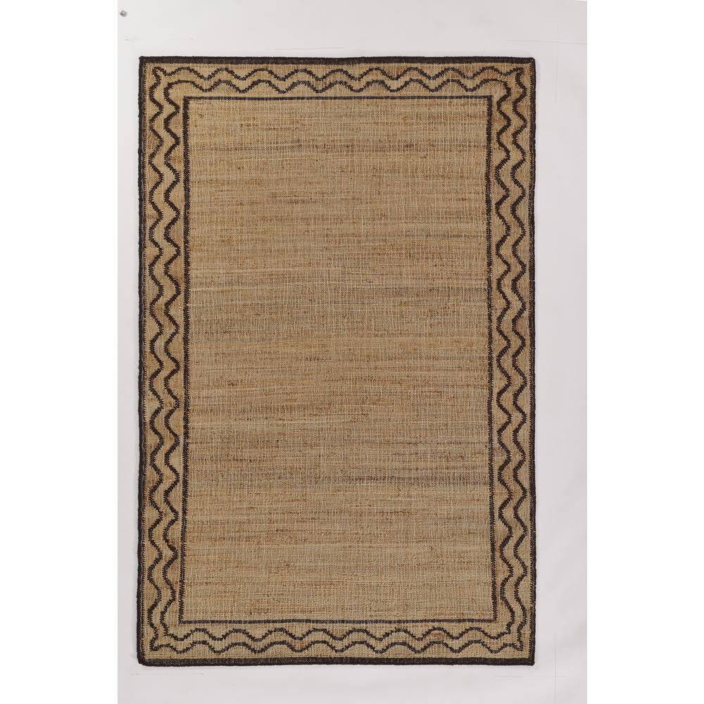 Contemporary Rectangle Area Rug, Brown, 5' X 8'. Picture 1