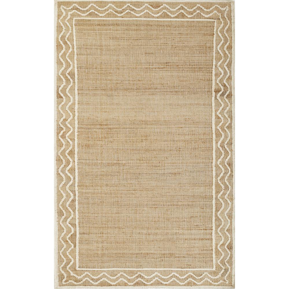 Contemporary Rectangle Area Rug, Natural, 5' X 8'. Picture 1