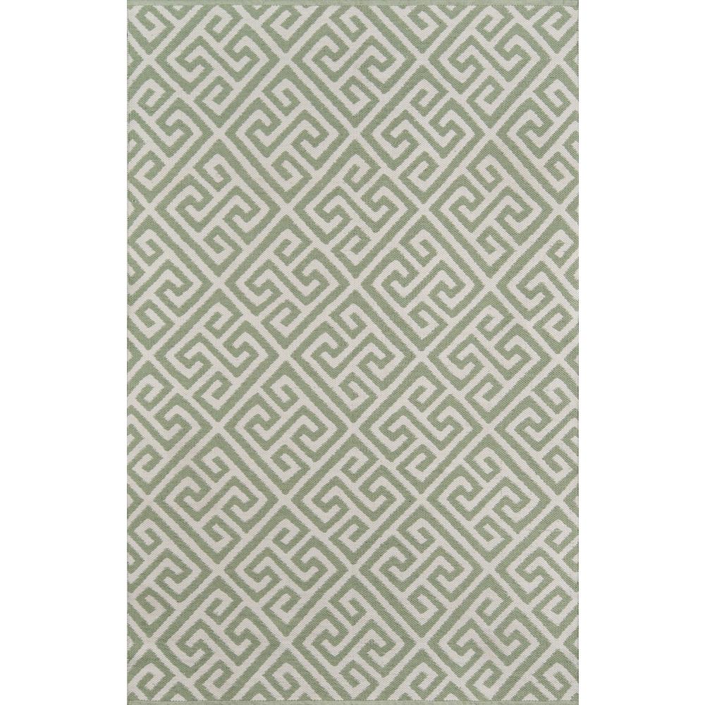 Contemporary Rectangle Area Rug, Green, 5' X 7'6". Picture 1