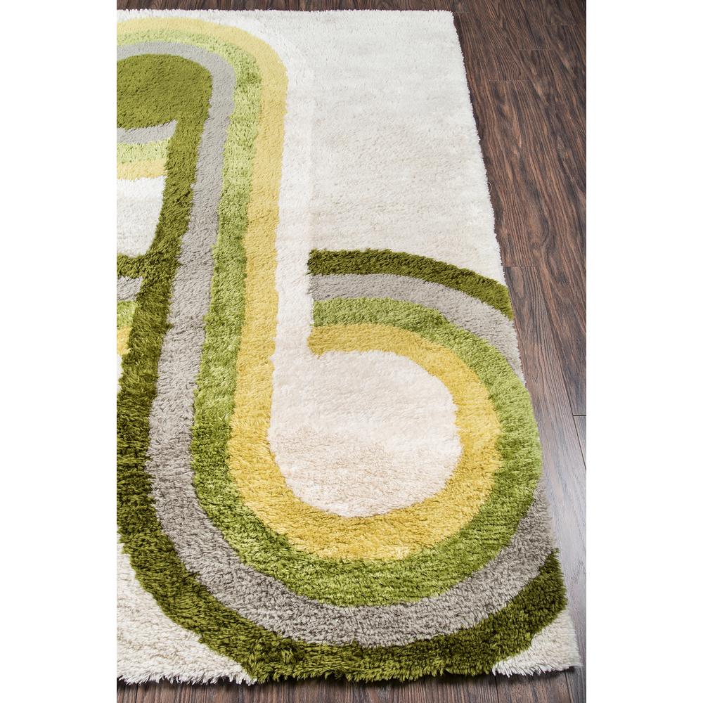 Modern Rectangle Area Rug, Green, 5' X 7'6". Picture 2