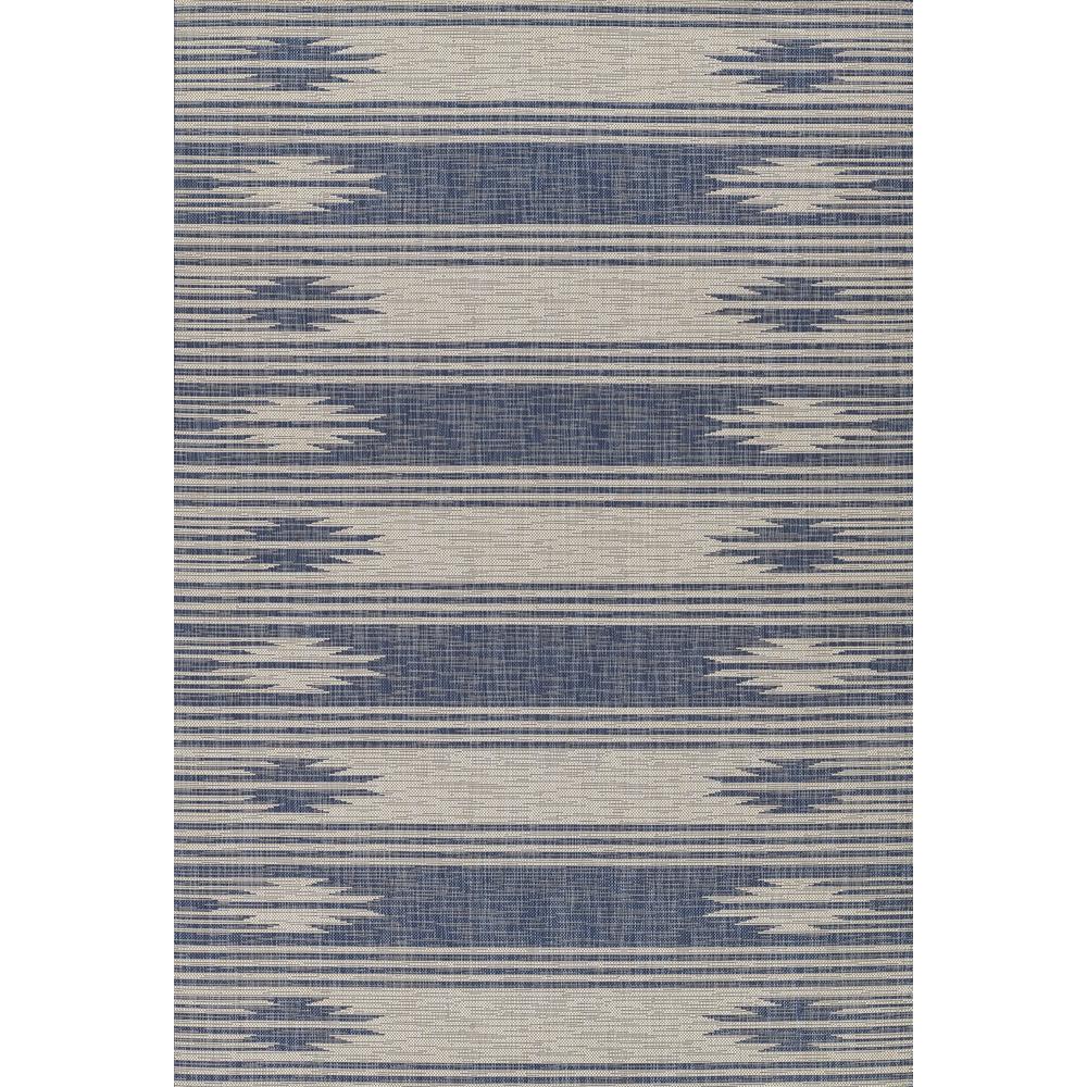 Transitional Rectangle Area Rug, Blue, 4'1" X 6'. Picture 1