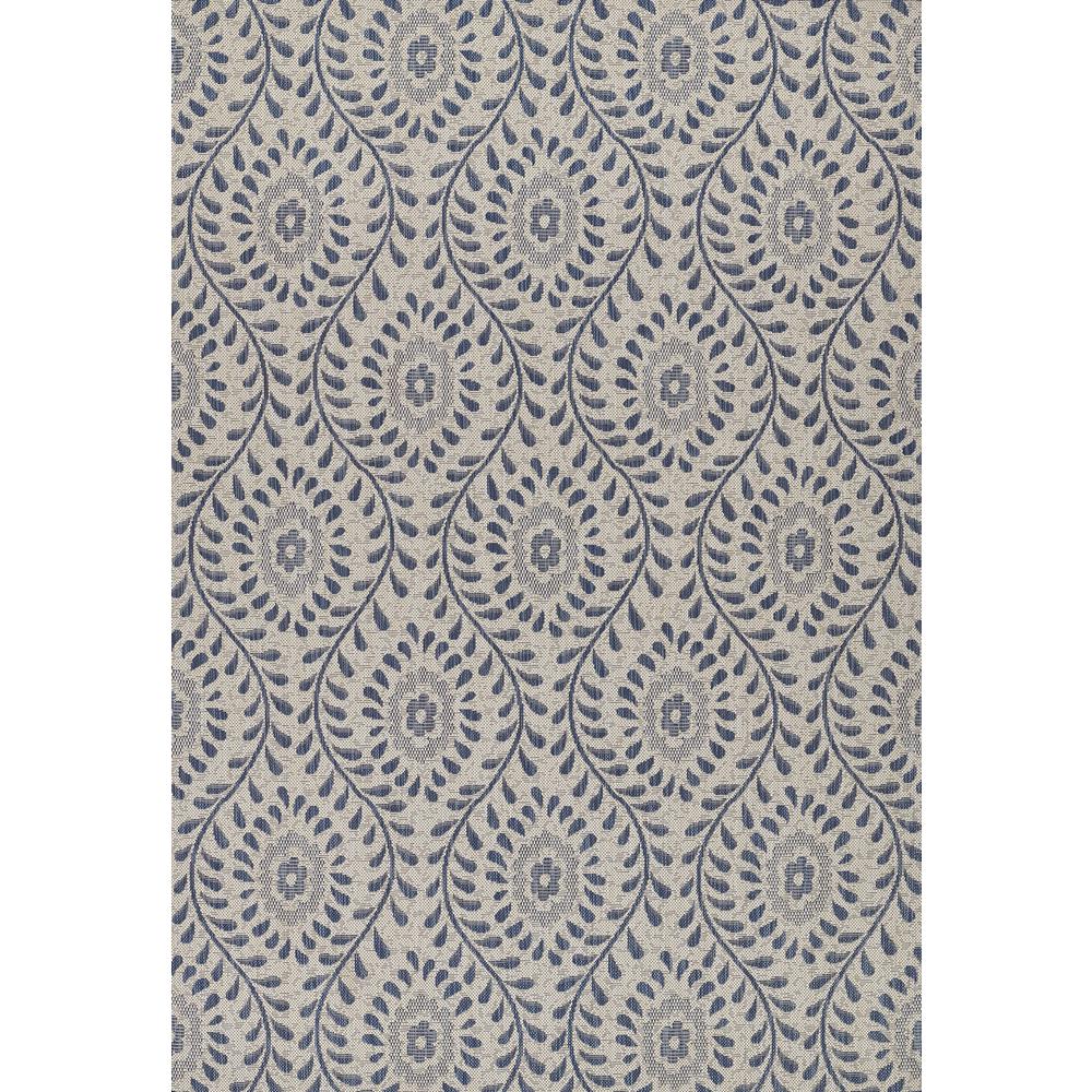 Transitional Rectangle Area Rug, Blue, 4'1" X 6'. Picture 1