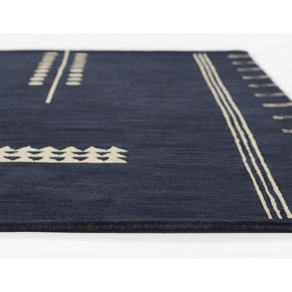 Contemporary Rectangle Area Rug, Navy, 5' X 8'. Picture 3