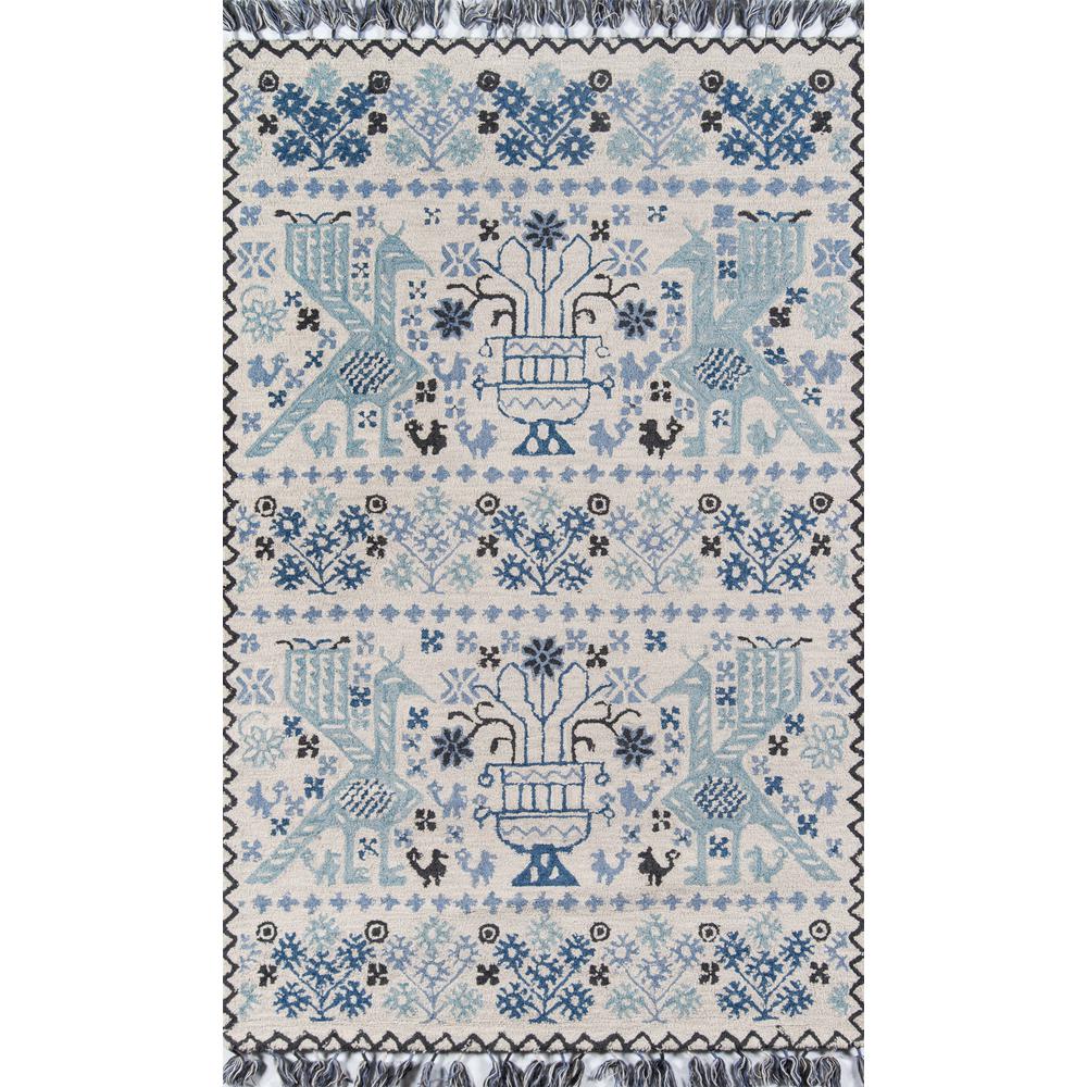 Transitional Rectangle Area Rug, Blue, 5' X 8'. Picture 1