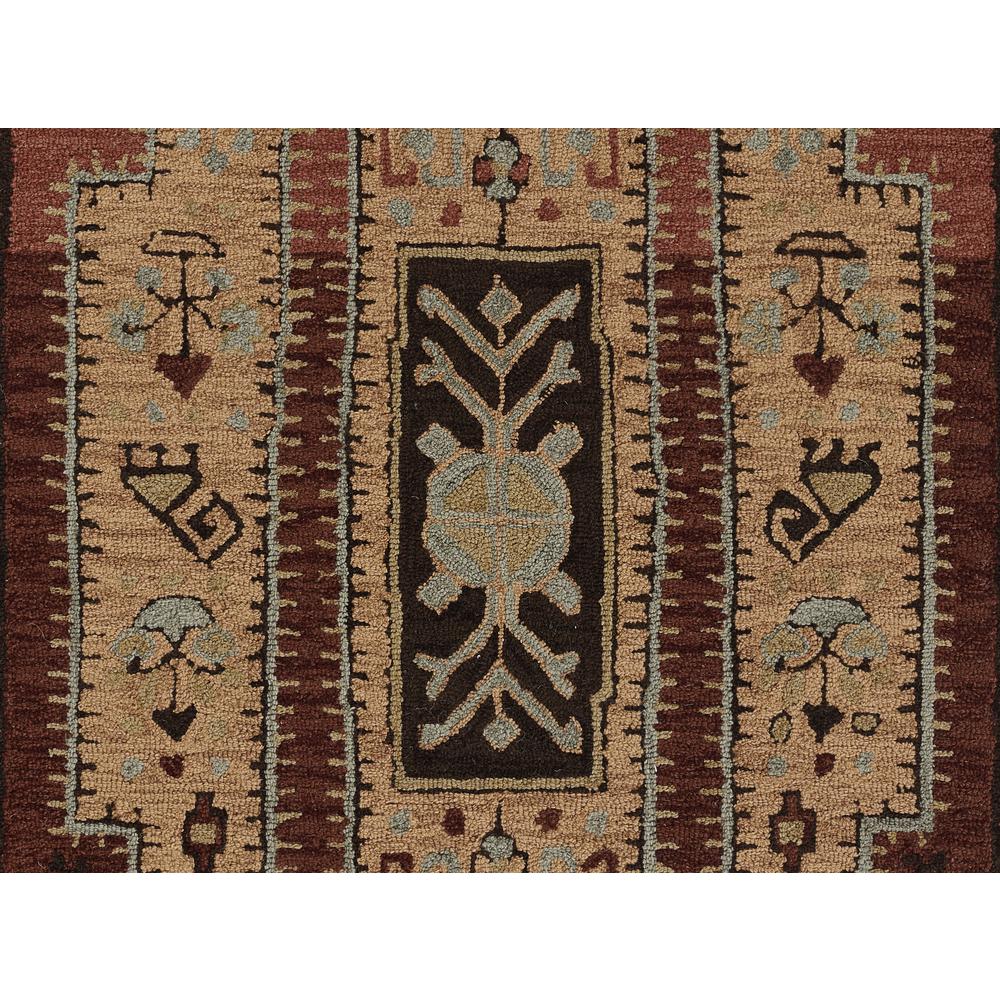 Traditional Rectangle Area Rug, Terra Cott, 5' X 8'. Picture 5