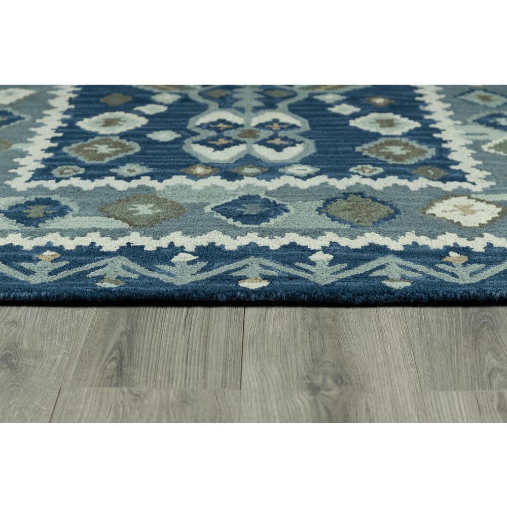 Traditional Rectangle Area Rug, Blue, 5' X 8'. Picture 4